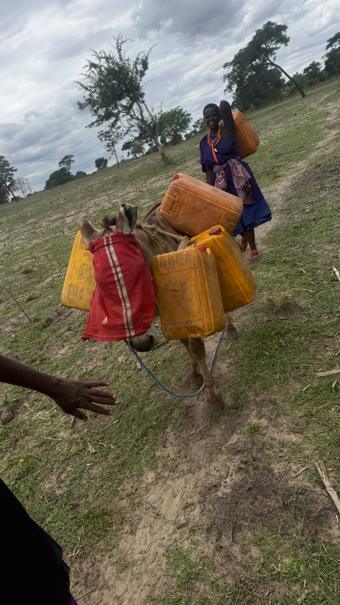 Wassertransport mit Kanistern in Kisangasa